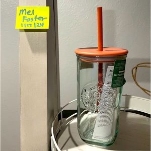 Starbucks 2024 NEW Recyled brown triangle bottom glass cup